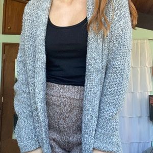 Pink rose grey cardigan